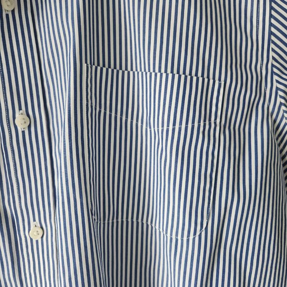 Lauren Ralph Lauren Striped Shirt 17.5  - 34/35 100% Cotton - Picture 3 of 7